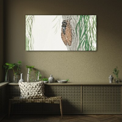 Glas foto Getsjilp in het groen