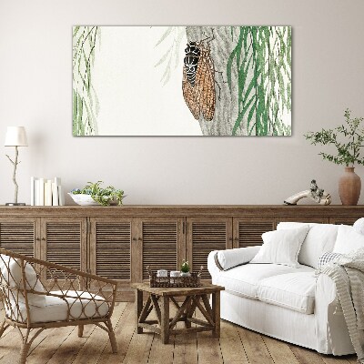 Glas foto Getsjilp in het groen