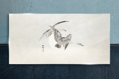 Glas foto Vlucht van de wilde ganzen