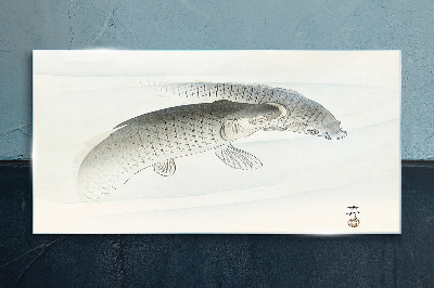 Foto op glas Vis danst in het kalme water