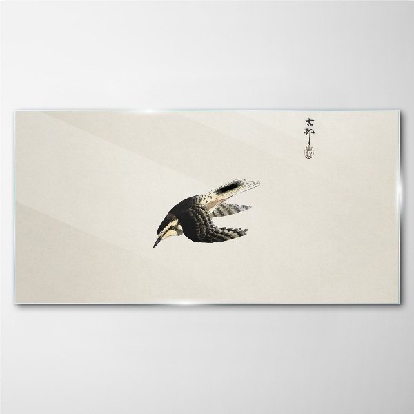 Schilderij op glas Een vogelvlucht in stilte