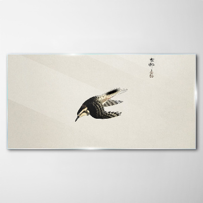 Schilderij op glas Een vogelvlucht in stilte