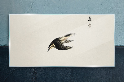 Schilderij op glas Een vogelvlucht in stilte