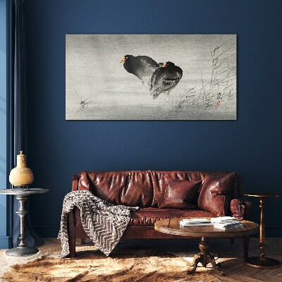 Glas foto Twee eenden op kalm water