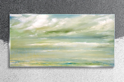 Foto op glas Vreedzame lucht boven de zee