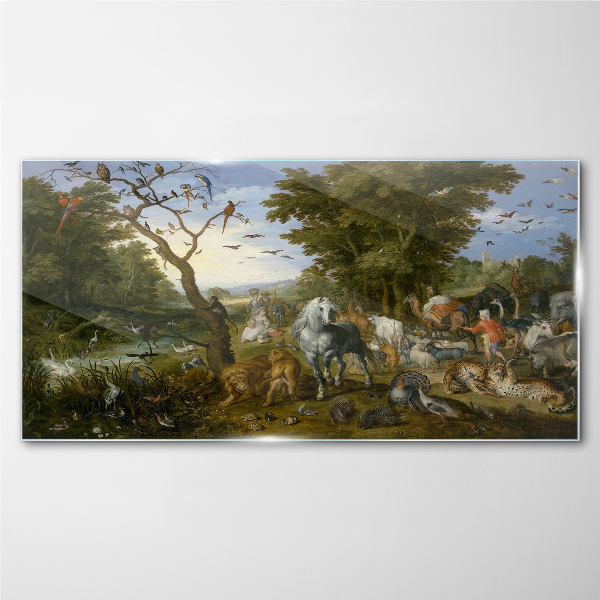 Foto op glas Paradijselijk landschap met fauna en flora