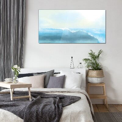 Schilderij op glas De rust van een zeegolf