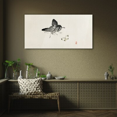 Schilderij op glas Vlinders in delicate harmonie