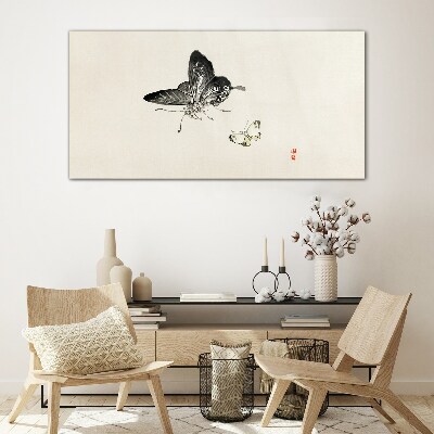 Schilderij op glas Vlinders in delicate harmonie