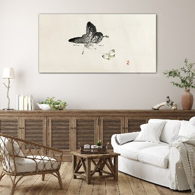 Schilderij op glas Vlinders in delicate harmonie