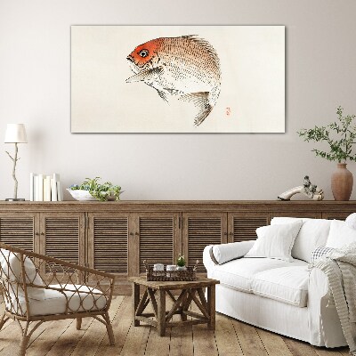 Foto op glas Vissen in delicate tinten