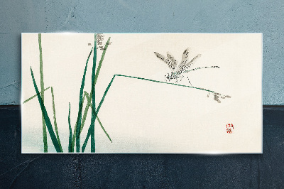 Schilderij op glas De delicatesse van de natuur met een vlinder