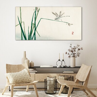 Schilderij op glas De delicatesse van de natuur met een vlinder