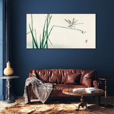 Schilderij op glas De delicatesse van de natuur met een vlinder