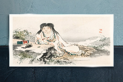 Glas foto Vrede aan de rivier