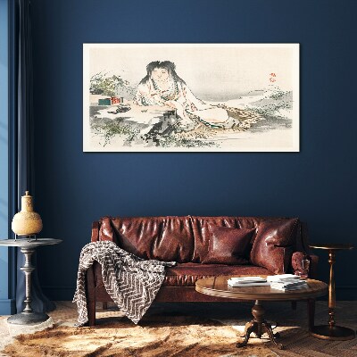 Glas foto Vrede aan de rivier