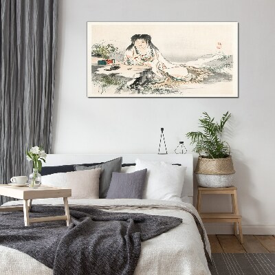 Glas foto Vrede aan de rivier