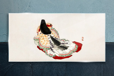 Schilderij op glas Bloemenpracht in traditionele stijl