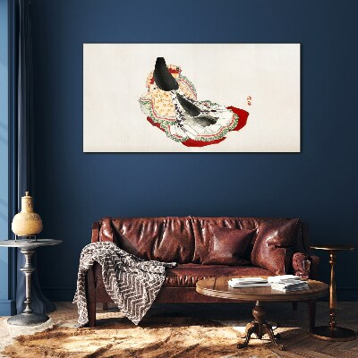 Schilderij op glas Bloemenpracht in traditionele stijl