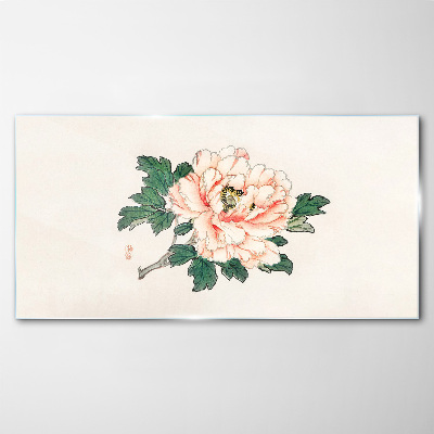 Foto op glas Bloemenschoonheid in delicate tinten