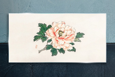 Foto op glas Bloemenschoonheid in delicate tinten