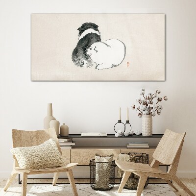 Foto op glas De vriendelijke blik van honden