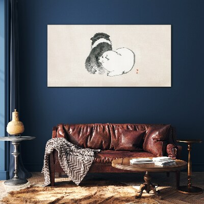 Foto op glas De vriendelijke blik van honden