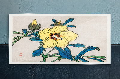 Foto op glas Japanse stijl bloemstuk