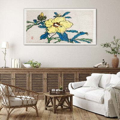 Foto op glas Japanse stijl bloemstuk