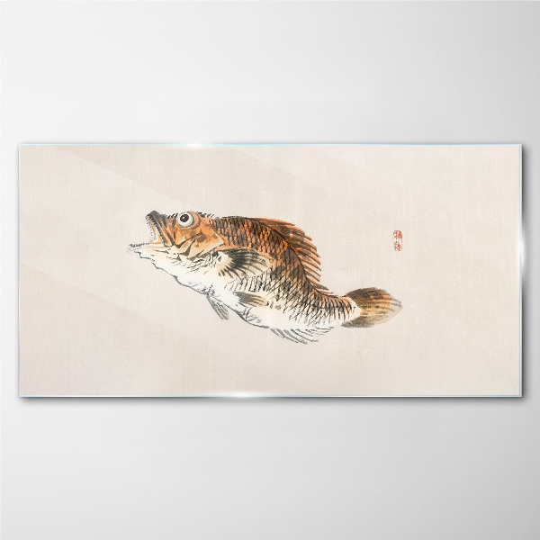 Foto op glas Visachtige elegantie in delicate tinten