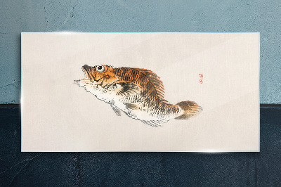 Foto op glas Visachtige elegantie in delicate tinten