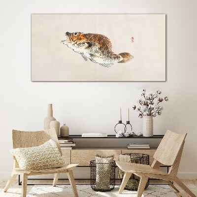 Foto op glas Visachtige elegantie in delicate tinten