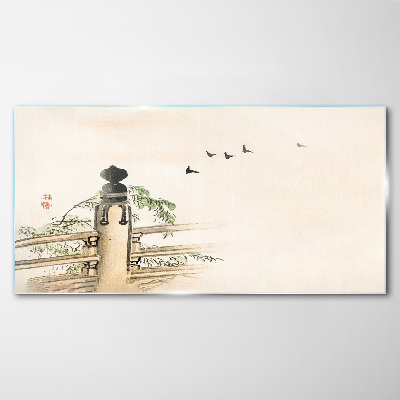 Glas foto Vrede onder de vogels