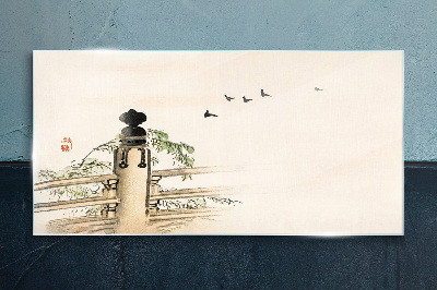 Glas foto Vrede onder de vogels