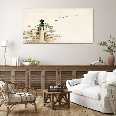 Glas foto Vrede onder de vogels