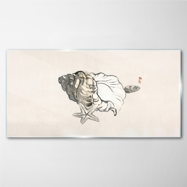 Foto op glas Zeesterrenschelp