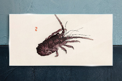 Schilderij op glas De elegantie van garnalen