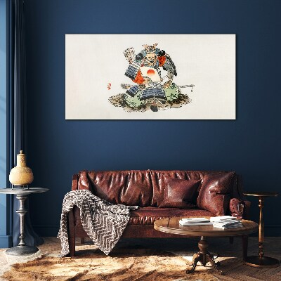 Schilderij op glas Samoerai in traditioneel kostuum