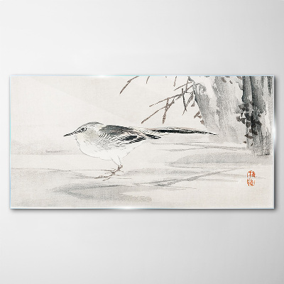 Schilderij op glas Gevleugelde vrede over het water