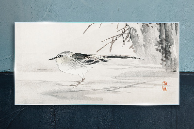 Schilderij op glas Gevleugelde vrede over het water