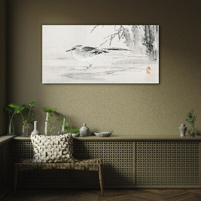 Schilderij op glas Gevleugelde vrede over het water