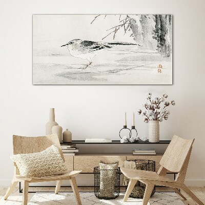 Schilderij op glas Gevleugelde vrede over het water