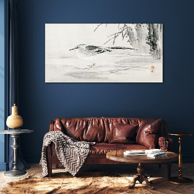 Schilderij op glas Gevleugelde vrede over het water