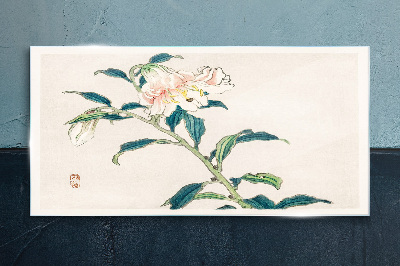 Foto op glas Bloemen elegantie