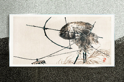 Foto op glas Kwallen in abstracte lijnen