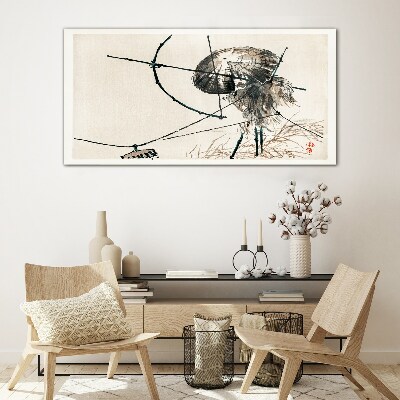 Foto op glas Kwallen in abstracte lijnen