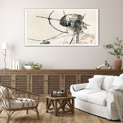 Foto op glas Kwallen in abstracte lijnen