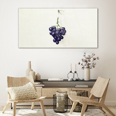 Foto op glas Druiven op een witte achtergrond