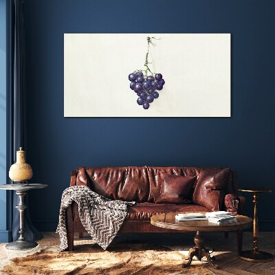 Foto op glas Druiven op een witte achtergrond