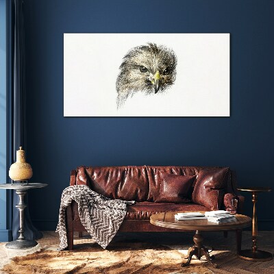 Glas foto Portret van een roofvogel